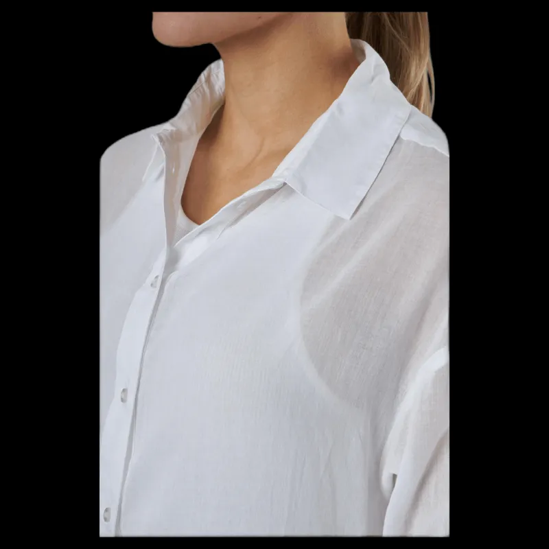 Pieces Gudde 3/4 Shirt Sww Bc White Vit Outlet