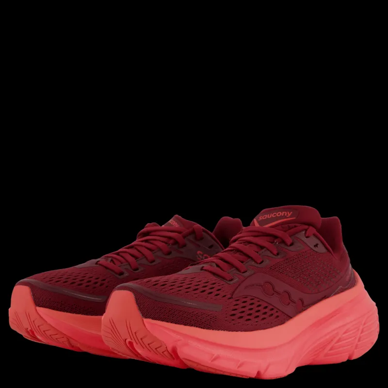 Clearance Saucony Guide 17 Women Currant/cayenne Röd