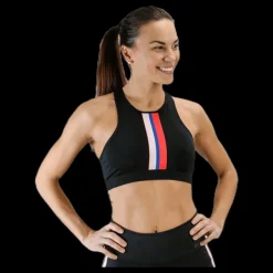 New Nike Gym Elastic Bra Orange/Black Svart