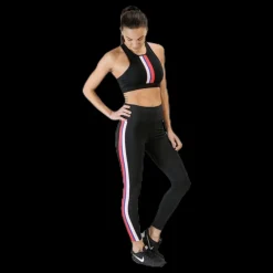 New Nike Gym Elastic Bra Orange/Black Svart