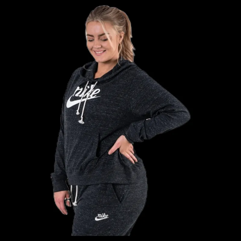 Nike Gym Vintage Hoodie Plus Black Svart Sale