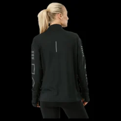 Discount Nike Halfzip Flash Top Black/Grey Svart
