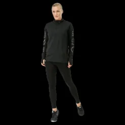Discount Nike Halfzip Flash Top Black/Grey Svart