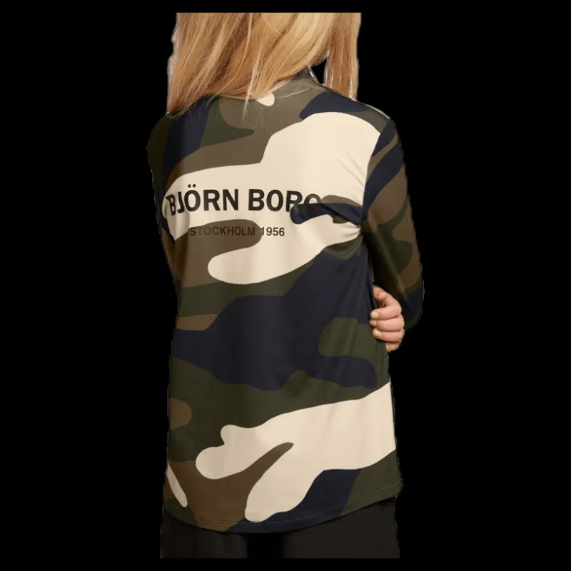 Online Björn Borg Harald Midlayer Half Zip Junior Patterned Mönstrad