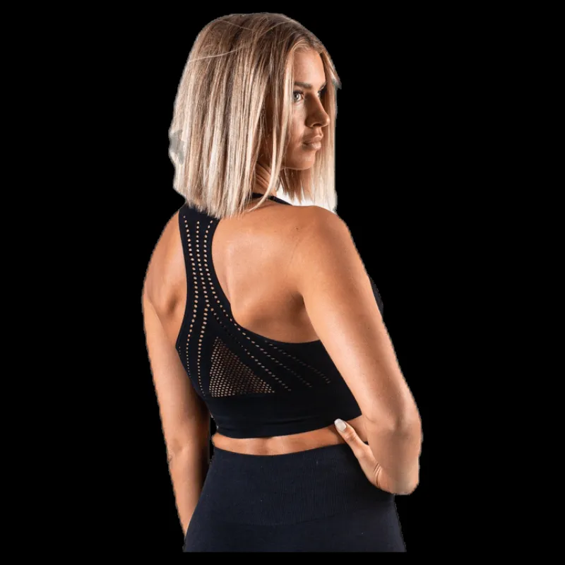 Online BLACC Hatha Seamless Crop Top Black Svart