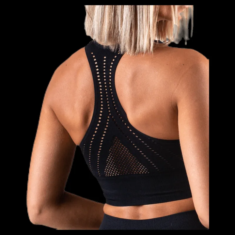 Online BLACC Hatha Seamless Crop Top Black Svart