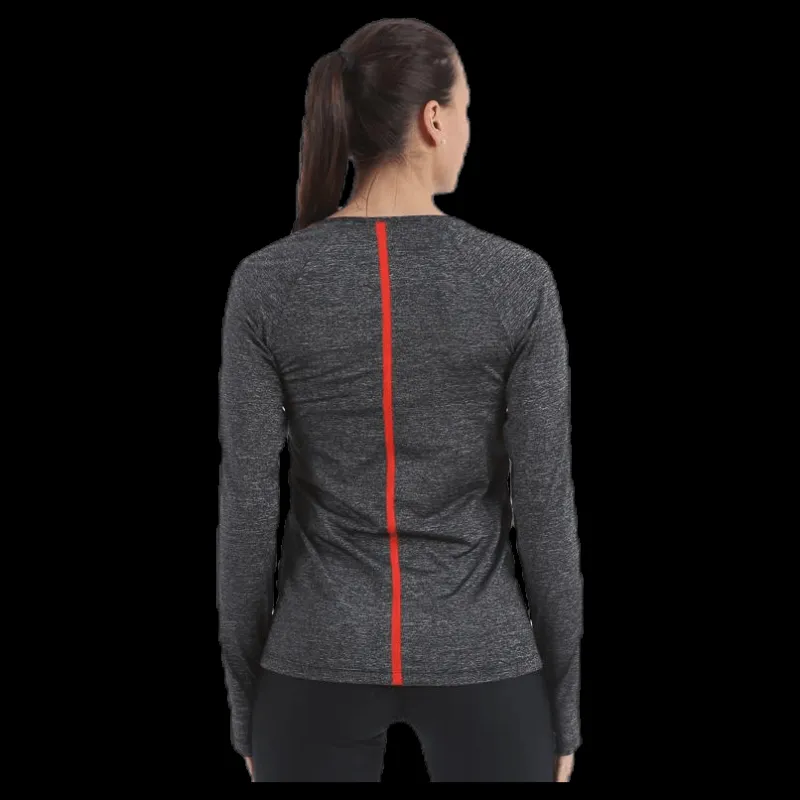 Nike Heather Hypercool Top LS Black Svart Clearance