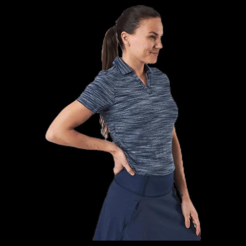 Puma Golf Heather Slub Polo Blue Blå