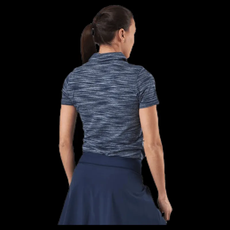 Puma Golf Heather Slub Polo Blue Blå