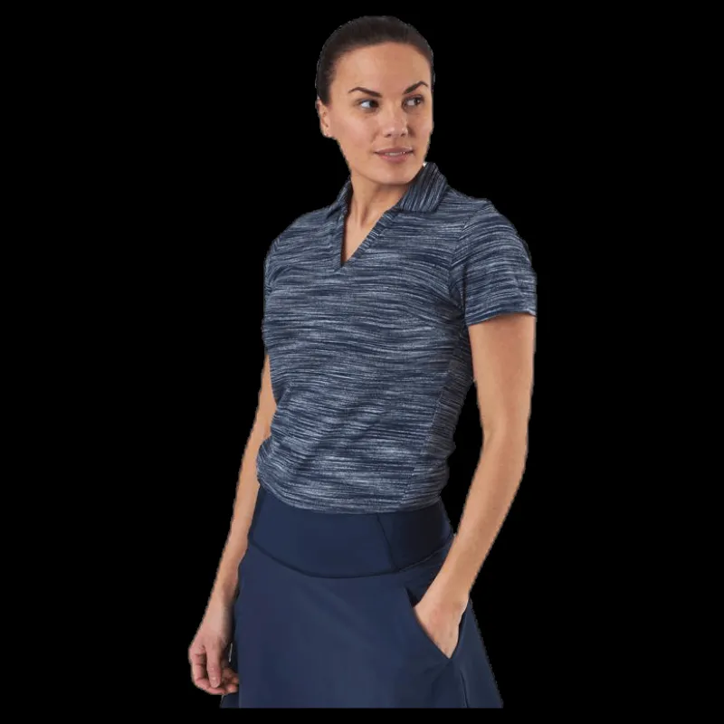 Puma Golf Heather Slub Polo Blue Blå