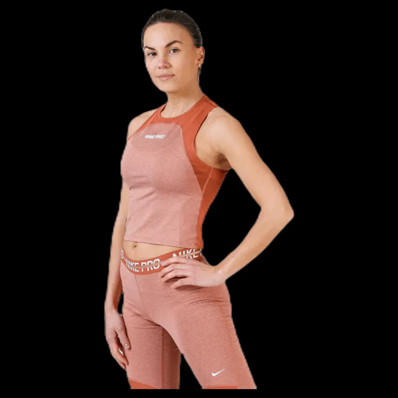 Outlet Nike Heather Tank Pink/White Rosa