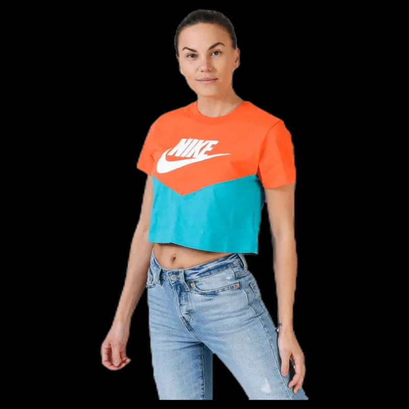 Sale Nike Heritage SS Top /Turquoise Orange