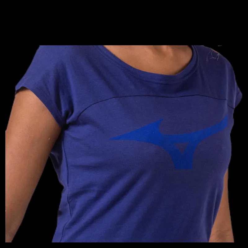 Mizuno Heritage Tee Purple Blå Outlet