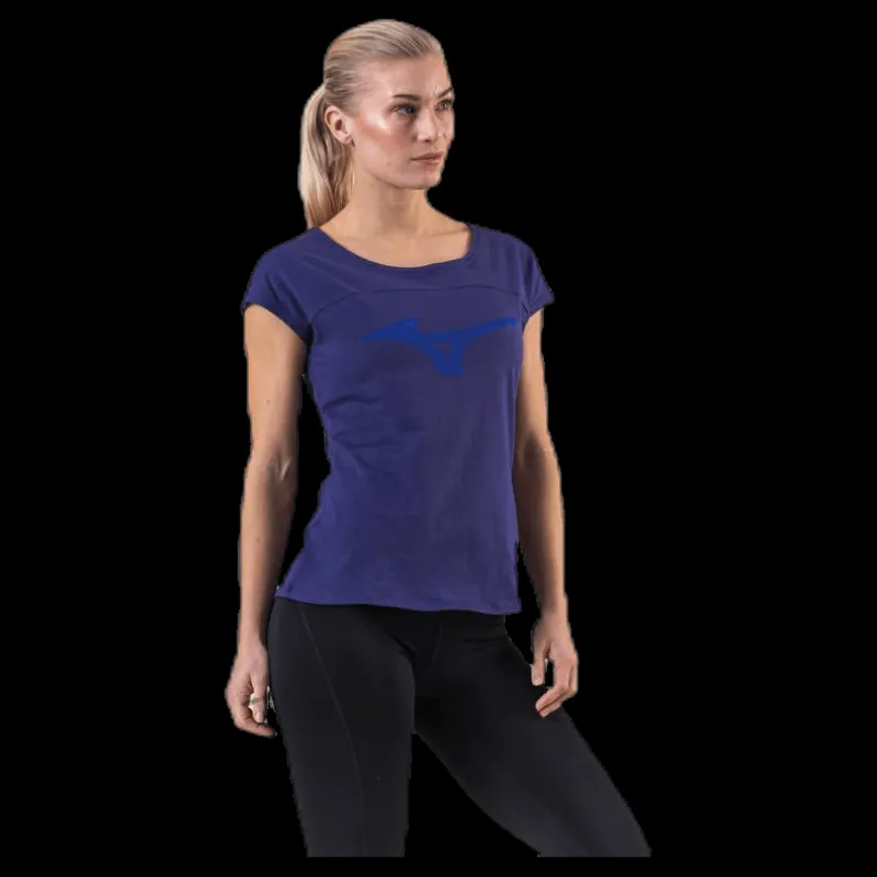 Mizuno Heritage Tee Purple Blå Outlet