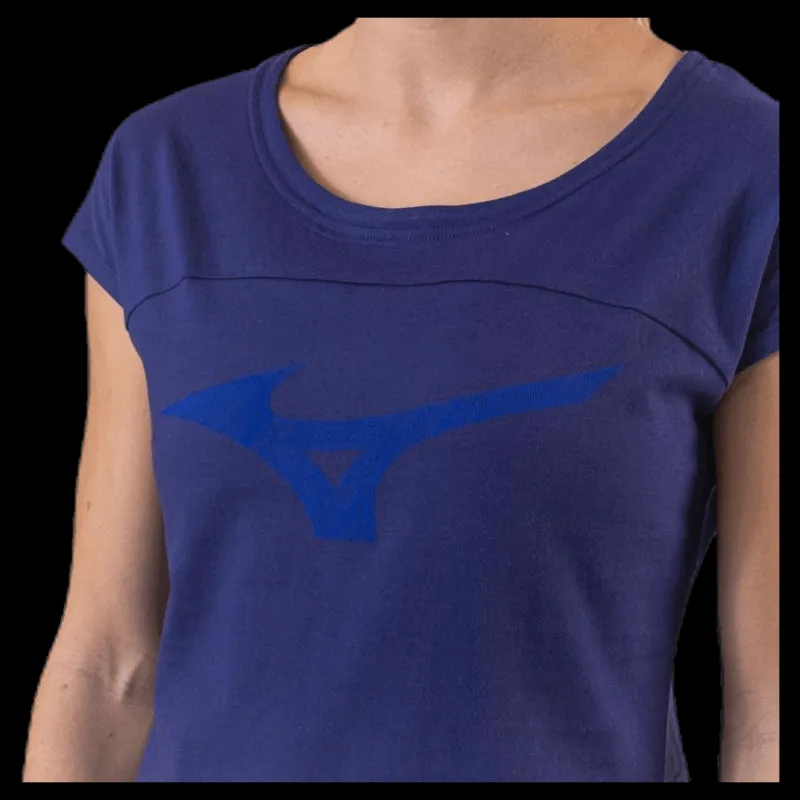 Mizuno Heritage Tee Purple Blå Outlet