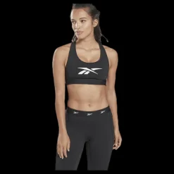 Discount Reebok Hero Racer Pad Bra Read Black Svart