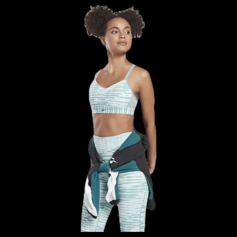 Reebok Hero Strappy P Bra White/Green Vit och Grön