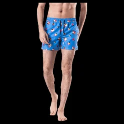 Happy Socks Hibiscus Swim Shorts Blue Blå Clearance