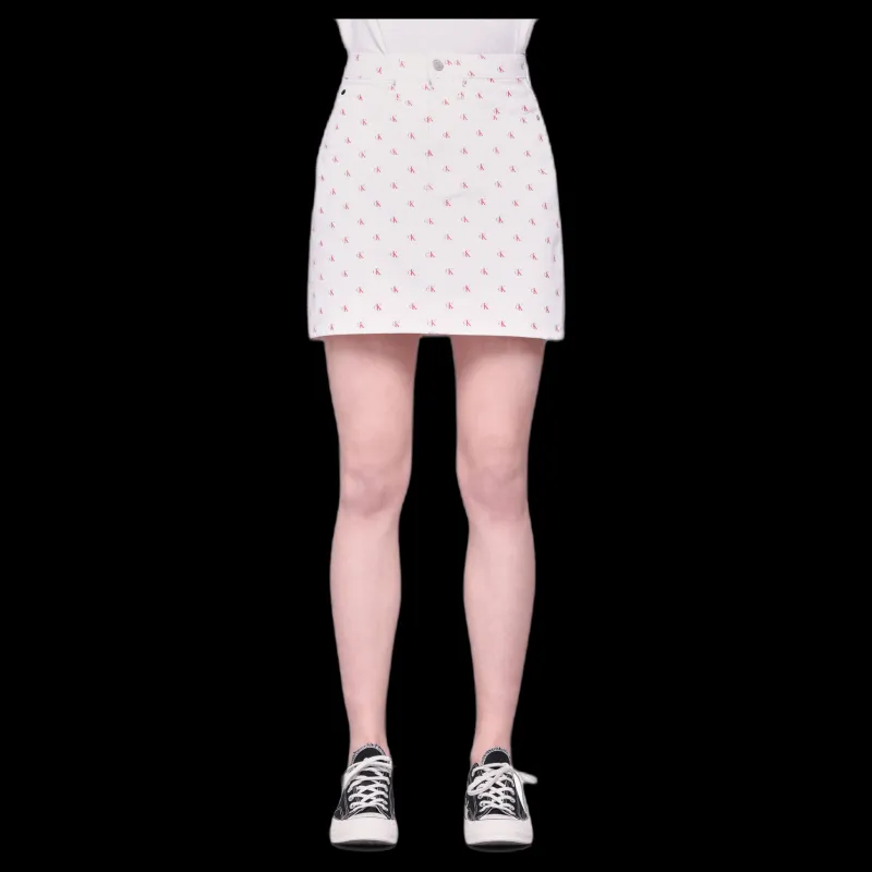 Calvin Klein High Rise Mini Skirt White Rosa Online