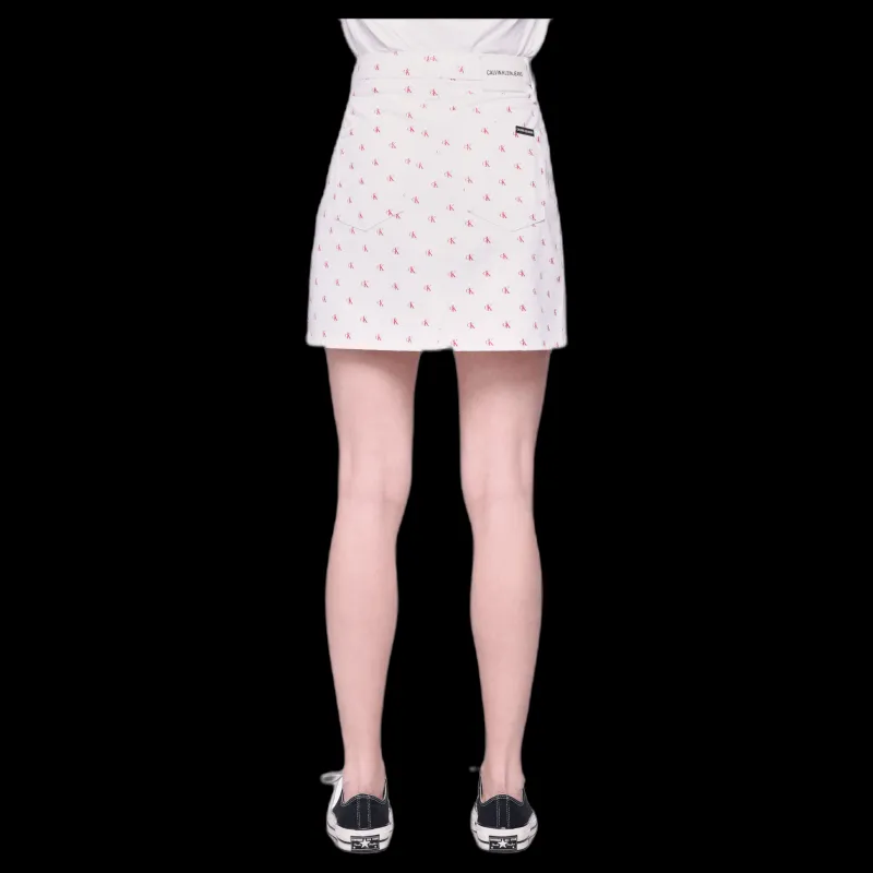 Calvin Klein High Rise Mini Skirt White Rosa Online