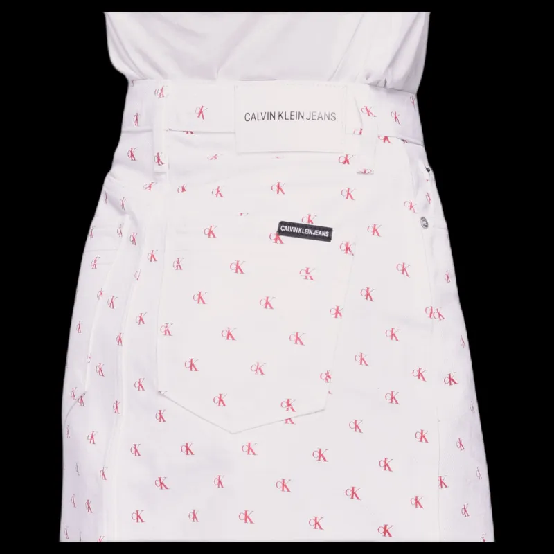 Calvin Klein High Rise Mini Skirt White Rosa Online