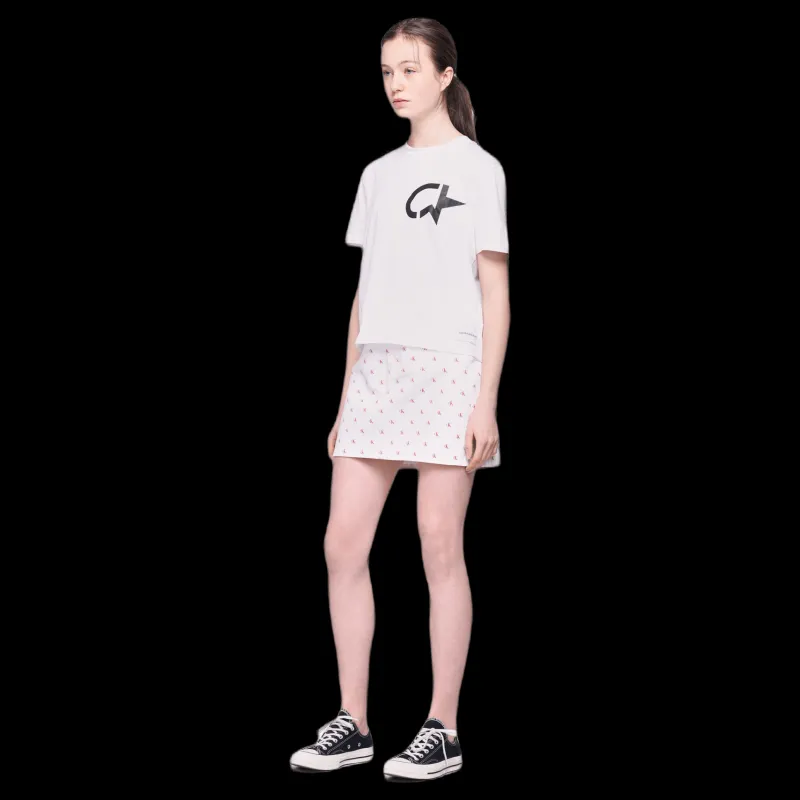 Calvin Klein High Rise Mini Skirt White Rosa Online