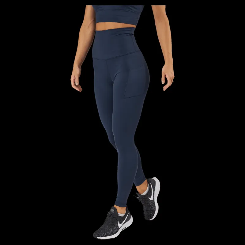 RS High Waist Tights - Side Pocke Dark Blue Blå