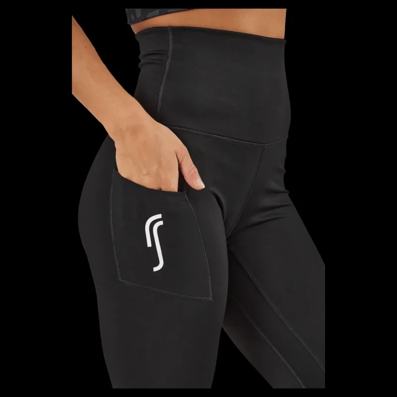 RS High Waist Tights - Side Pocke Black Svart