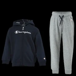 Champion Hooded Full Zip Suit Junior Blue Blå