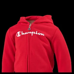 Clearance Champion Hooded Full Zip Suit Junior Red Röd