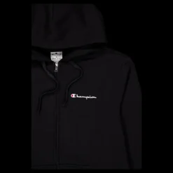Champion Hooded Full Zip Sweatshirt Black Beauty Svart Best