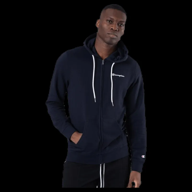New Champion Hooded Full Zip Sweatshirt Blue Blå