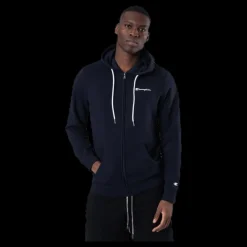 New Champion Hooded Full Zip Sweatshirt Blue Blå