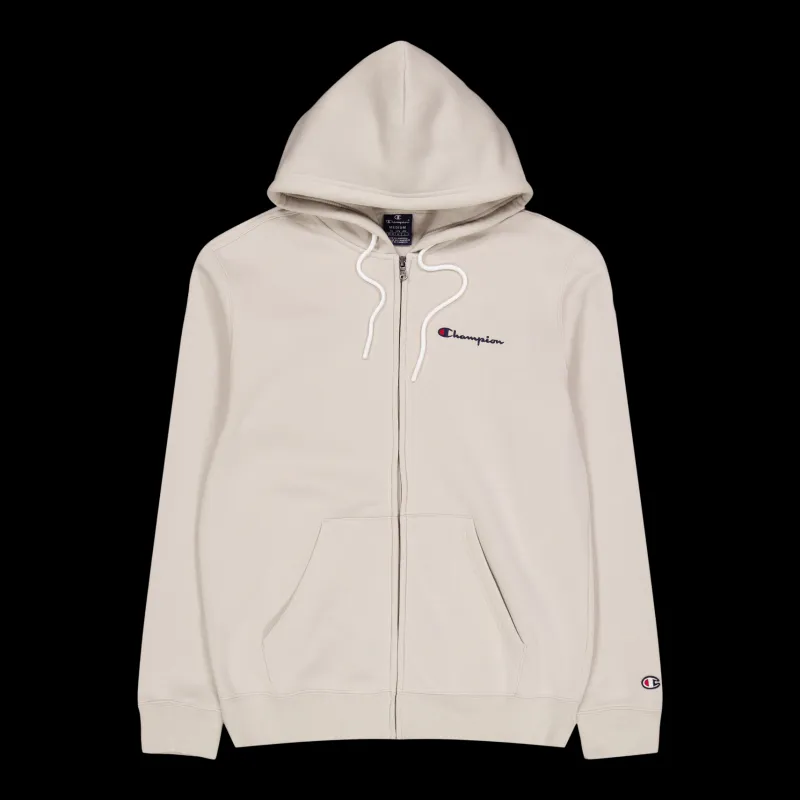 Discount Champion Hooded Full Zip Sweatshirt Silver Lining Beige