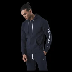 Clearance Champion Hooded Full Zip Sweatshirt Blue Blå