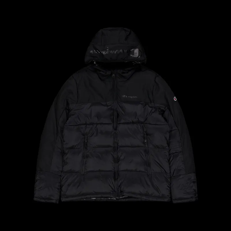 Champion Hooded Jacket Black Beauty Svart Best