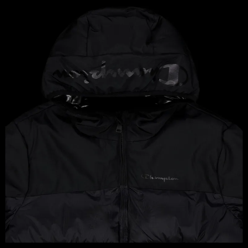 Champion Hooded Jacket Black Beauty Svart Best