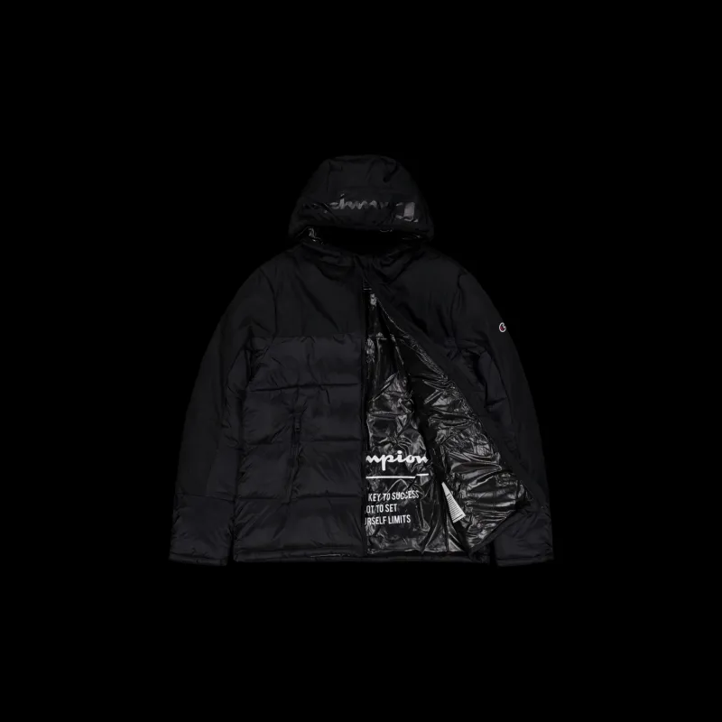 Champion Hooded Jacket Black Beauty Svart Best