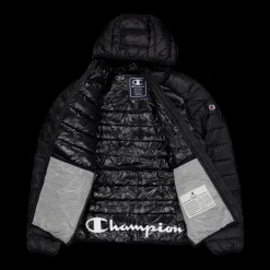 Discount Champion Hooded Jacket Black Beauty Svart
