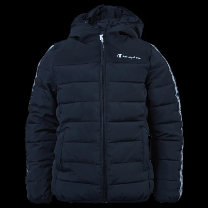 Champion Hooded Jacket Junior Black Svart