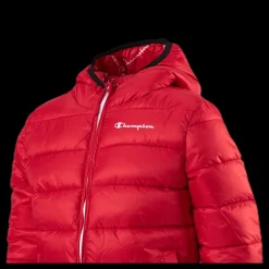 Online Champion Hooded Jacket Junior Red Röd