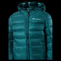 Champion Hooded Jacket Rain Forest Blå Hot