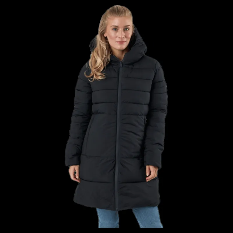 Clearance Champion Hooded Polyfilled Jacket Black Svart