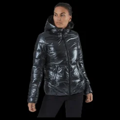 Champion Hooded Polyfilled Jacket Black Svart Best