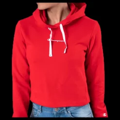 Clearance Champion Hooded Sweatshirt Red Röd