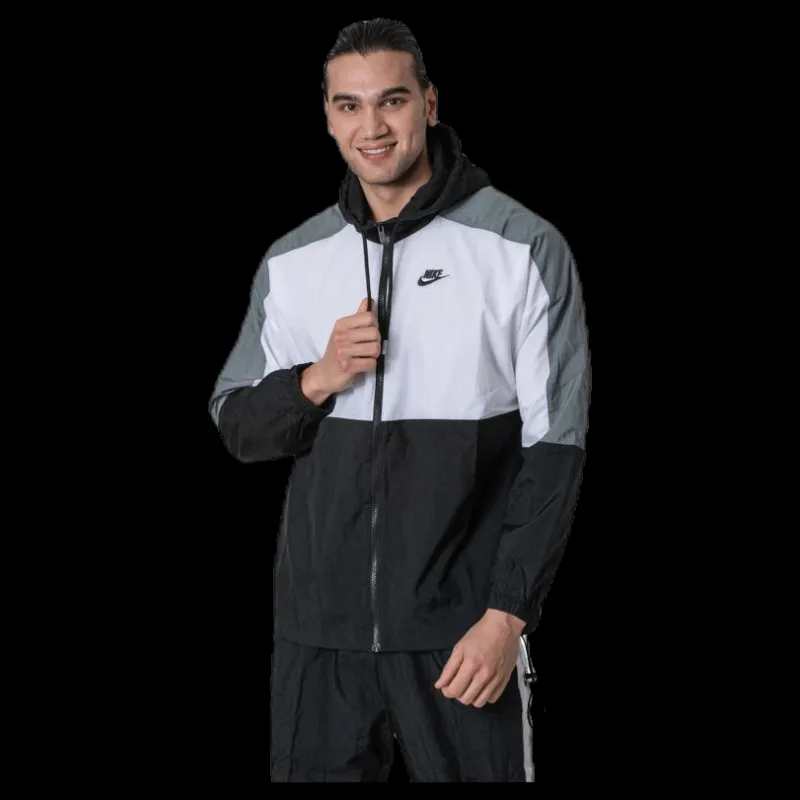 Nike Hooded Woven White/Black Flerfärgad Discount