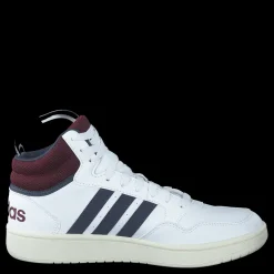 Sale adidas Hoops 3.0 Mid Lifestyle Basketball Classic Vintage Shoes Cloud White / Shadow Navy / Shadow Red Vit