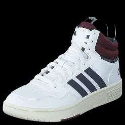 Sale adidas Hoops 3.0 Mid Lifestyle Basketball Classic Vintage Shoes Cloud White / Shadow Navy / Shadow Red Vit