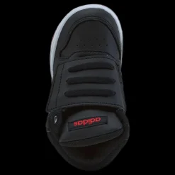 New adidas Hoops 2.0 Mid Shoes Core Black / Cloud White / Vivid Red Svart