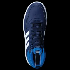 Best adidas Hoops Mid Shoes Dark Blue / Blue Rush / Turbo Blå